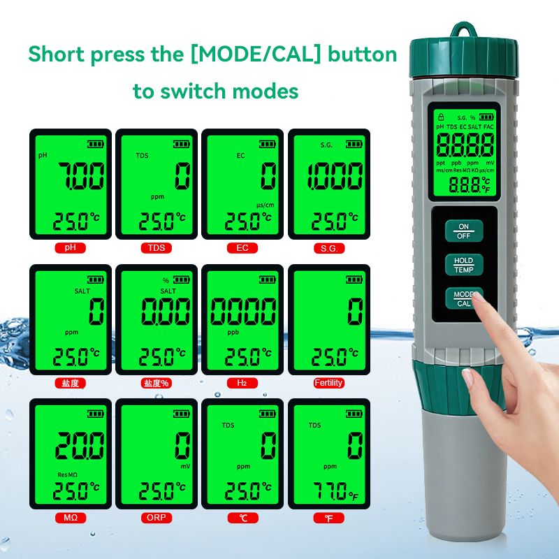 New 10 In 1 PH Meter PH TDS EC - đánh giá và giá Aquarium Fertilizer