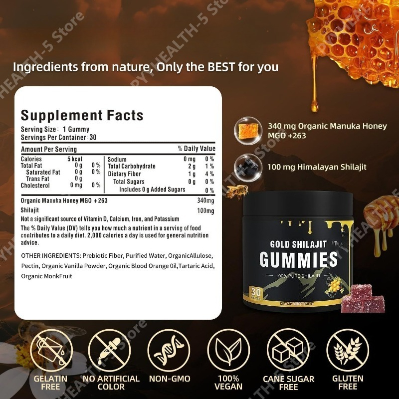 Shilajit Gummies Honey Lemon F - đánh giá và giá Planted Tank
