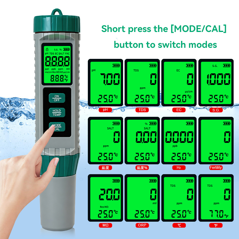 Digital PH Meter 10 in 1 Water - đánh giá và giá Aquarium Fertilizer