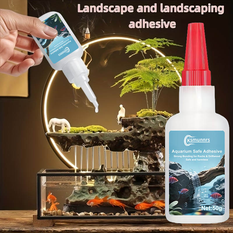 Aquarium Landscape Glue, Quick - đánh giá và giá Aquarium Driftwood