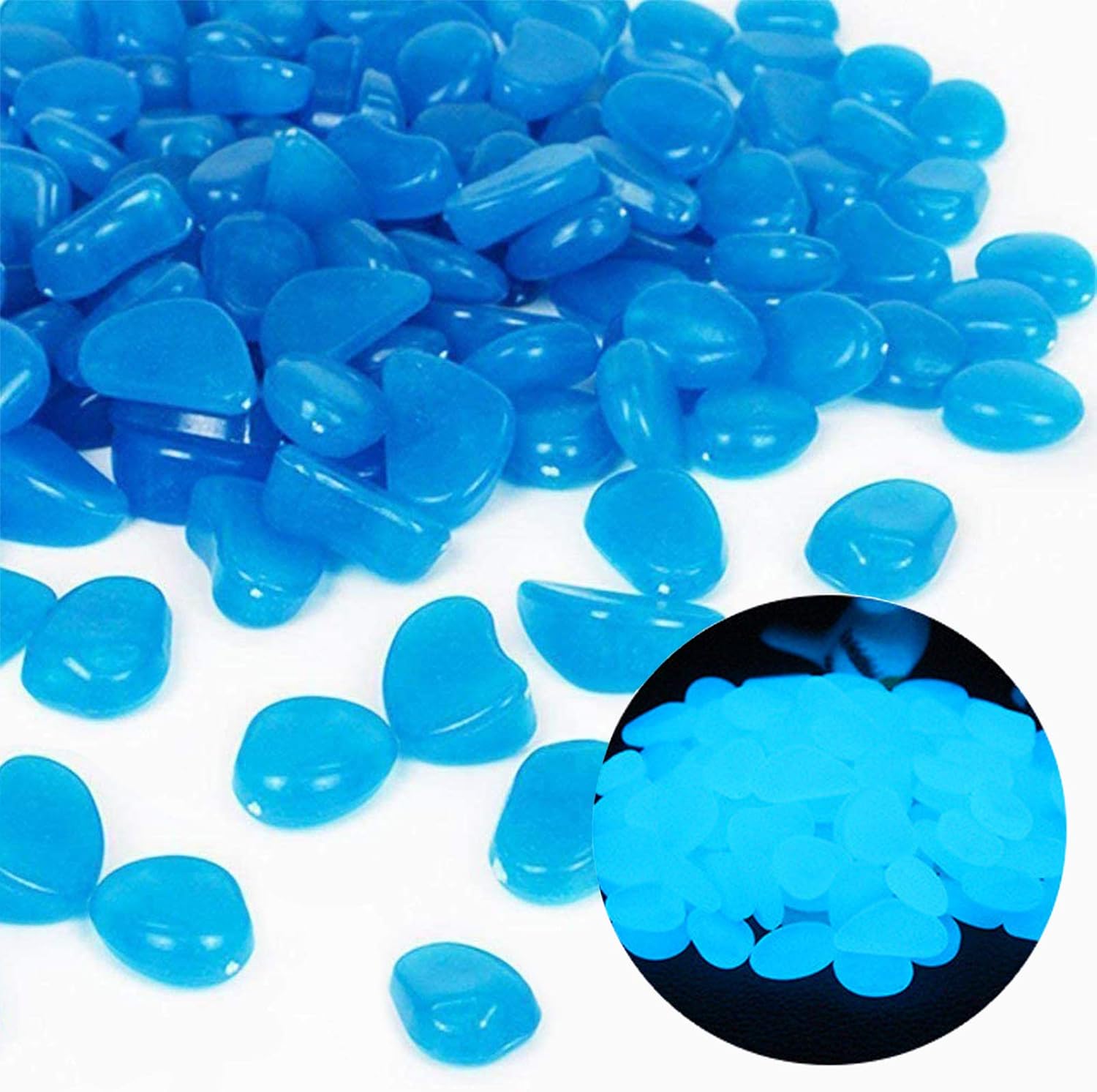 Fish Tank Rocks Glow Blue Pebb - đánh giá và giá Plant Aquarium Pot