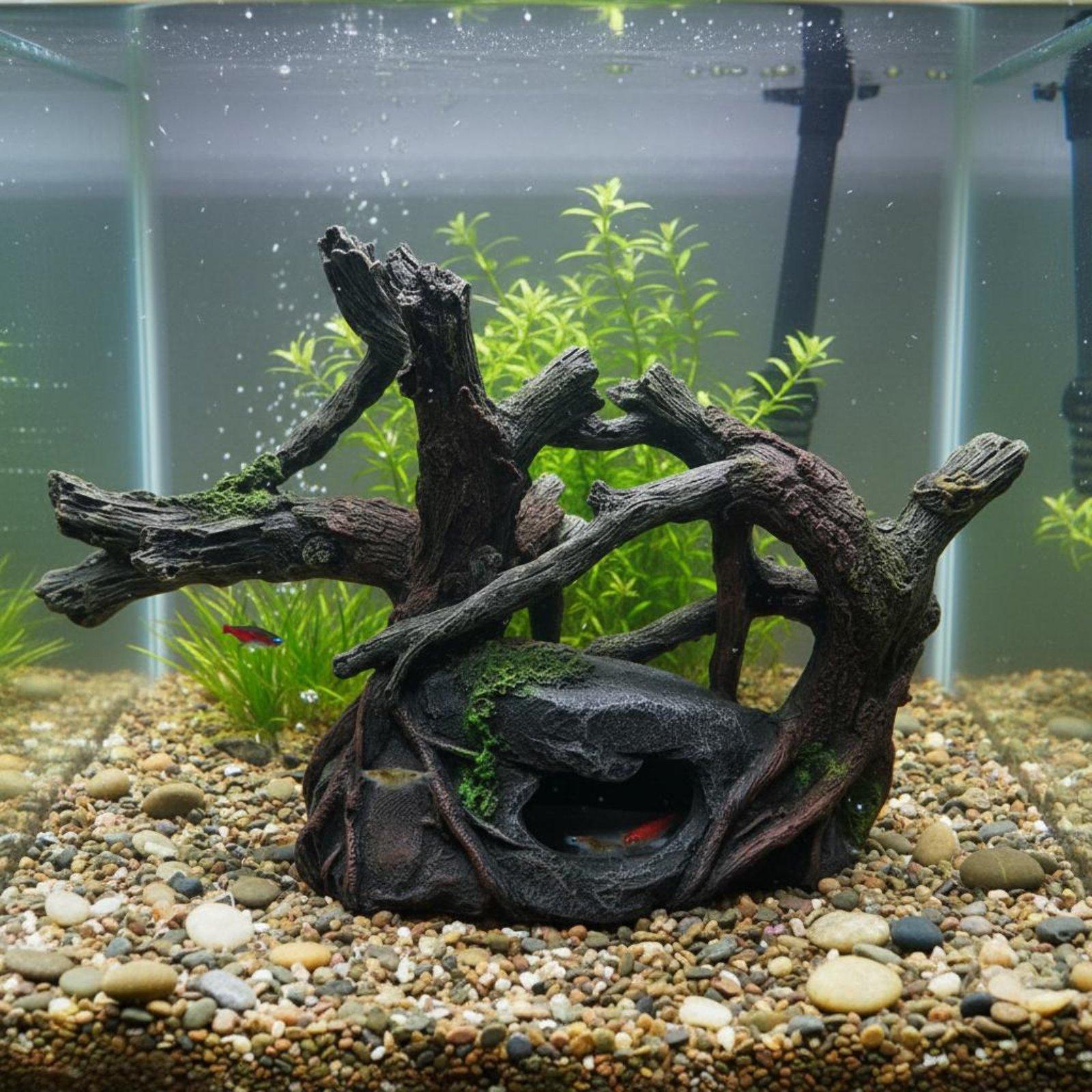 Aquarium Hideout Wide Base Res - đánh giá và giá Aquarium Driftwood