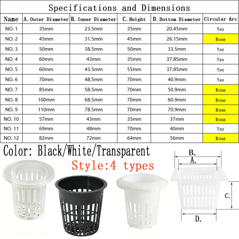 5/10Pcs Hydroponic Colonizatio - đánh giá và giá Plant Aquarium Pot