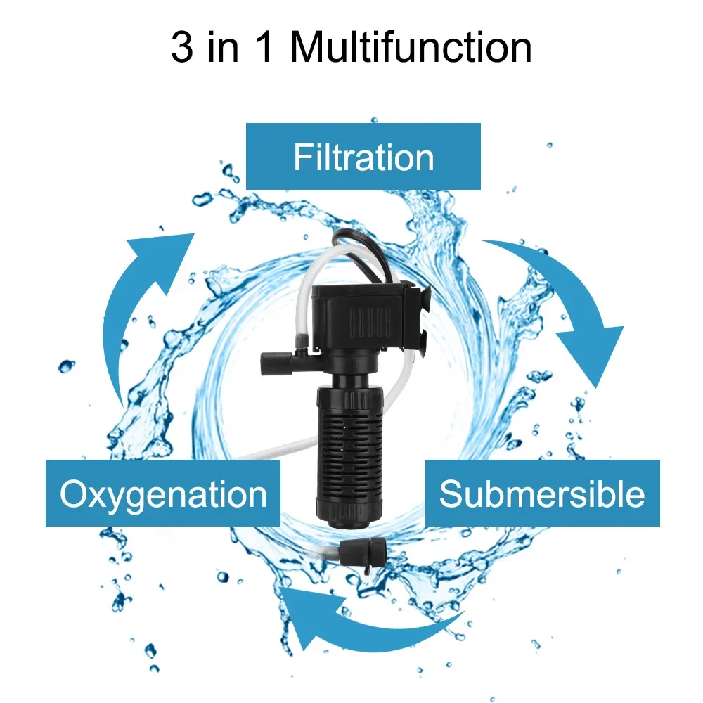 Mini Fish Tank Filter Quiet Su - đánh giá và giá Planted Aquarium Cleaning