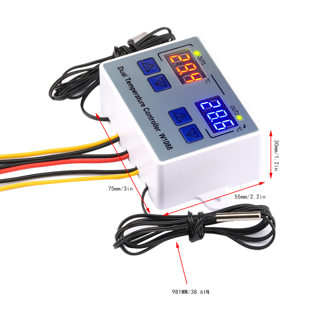 W1088 Dual LED Digital Tempera - đánh giá và giá Aquarium Plant Holder